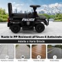 Macchina Polizia Elettrica Cavalcabile per Bambini 6V con Sirena Megafono Luci Led Lampeggianti realistici Schienale