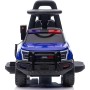 Macchina Polizia Elettrica Cavalcabile per Bambini 6V con Sirena Megafono Luci Led Lampeggianti realistici Schienale