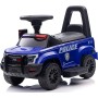 Macchina Polizia Elettrica Cavalcabile per Bambini 6V con Sirena Megafono Luci Led Lampeggianti realistici Schienale