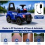 Macchina Polizia Elettrica Cavalcabile per Bambini 6V con Sirena Megafono Luci Led Lampeggianti realistici Schienale