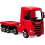 Camion Elettrico Scania 500R per Bambini 12V con Rimorchio Sedile in Pelle Telecomando Full Optional