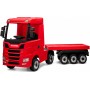 Camion Elettrico Scania 500R per Bambini 12V con Rimorchio Sedile in Pelle Telecomando Full Optional