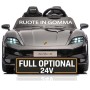 Auto Elettrica Porsche Taycan 24V Macchina per Bambini 2 Posti Reali con Ruote in Gomma Telecomando