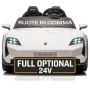 Auto Elettrica Porsche Taycan 24V Macchina per Bambini 2 Posti Reali con Ruote in Gomma Telecomando