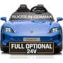 Auto Elettrica Porsche Taycan 24V Macchina per Bambini 2 Posti Reali con Ruote in Gomma Telecomando
