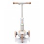 Monopattino Elettrico per Bambini 6V a 3 Ruote con Luci LED 2 in 1 Elettrico e a Spinta Portata 30 kg - Beige