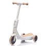 Monopattino Elettrico per Bambini 6V a 3 Ruote con Luci LED 2 in 1 Elettrico e a Spinta Portata 30 kg - Beige
