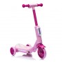 Monopattino Elettrico per Bambini 6V a 3 Ruote con Luci LED 2 in 1 Elettrico e a Spinta Portata 30 kg - Rosa