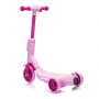 Monopattino Elettrico per Bambini 6V a 3 Ruote con Luci LED 2 in 1 Elettrico e a Spinta Portata 30 kg - Rosa