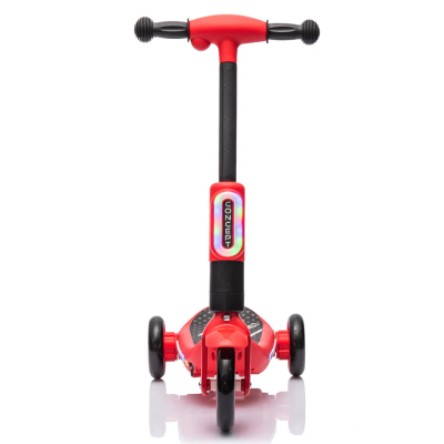 Monopattino Elettrico per Bambini 6V a 3 Ruote con Luci LED 2 in 1 Elettrico e a Spinta Portata 30 kg - Rosso