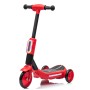 Monopattino Elettrico per Bambini 6V a 3 Ruote con Luci LED 2 in 1 Elettrico e a Spinta Portata 30 kg - Rosso
