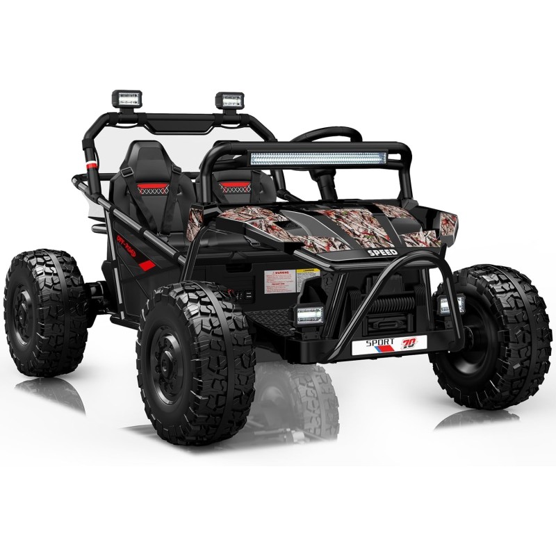Auto Elettrica per Bambini 24V Viper X Buggy UTV 2 Posti con 2 Potenti Motori 6-12 Anni Velocità 15 km/h Ruote in Gomma