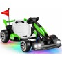 Go Kart Elettrico Porsche per Bambini 24V con Sedile Regolabile 6-12 Anni Luci LED 2 Velocità Modalità Drift