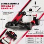 Go Kart Elettrico Porsche per Bambini 24V con Sedile Regolabile 6-12 Anni Luci LED 2 Velocità Modalità Drift