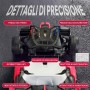 Go Kart Elettrico Porsche per Bambini 24V con Sedile Regolabile 6-12 Anni Luci LED 2 Velocità Modalità Drift