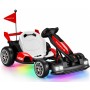 Go Kart Elettrico Porsche per Bambini 24V con Sedile Regolabile 6-12 Anni Luci LED 2 Velocità Modalità Drift