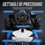 Go Kart Elettrico Porsche per Bambini 24V con Sedile Regolabile 6-12 Anni Luci LED 2 Velocità Modalità Drift