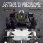 Go Kart Elettrico Porsche per Bambini 24V Ruote in Gomma Eva Nylon Sedile Regolabile 6-12 Anni Luci LED 2 Velocità Drift