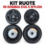 Kit 4 Ruote in Gomma EVA e Nylon Go-Kart BMW 24V e Porsche 24V per Auto Elettrica Bambini