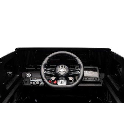 Mercedes G63 AMG 12V Auto Elettrica Bambini 2 Motori Telecomando Sedile in Pelle Cintura 5 Punti Ruote in Gomma Full Optional