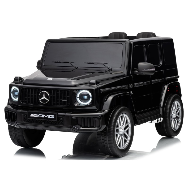 Mercedes G63 AMG 12V Auto Elettrica Bambini 2 Motori Telecomando Sedile in Pelle Cintura 5 Punti Ruote in Gomma Full Optional