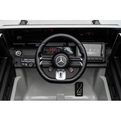 Mercedes G63 AMG 12V Auto Elettrica Bambini 2 Motori Telecomando Sedile in Pelle Cintura 5 Punti Ruote in Gomma Full Optional