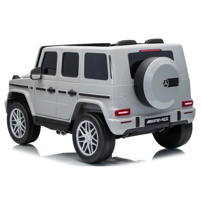 Mercedes G63 AMG 12V Auto Elettrica Bambini 2 Motori Telecomando Sedile in Pelle Cintura 5 Punti Ruote in Gomma Full Optional