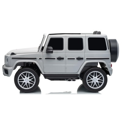 Mercedes G63 AMG 12V Auto Elettrica Bambini 2 Motori Telecomando Sedile in Pelle Cintura 5 Punti Ruote in Gomma Full Optional