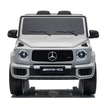 Mercedes G63 AMG 12V Auto Elettrica Bambini 2 Motori Telecomando Sedile in Pelle Cintura 5 Punti Ruote in Gomma Full Optional
