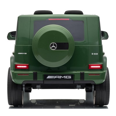 Mercedes G63 AMG 12V Auto Elettrica Bambini 2 Motori Telecomando Sedile in Pelle Cintura 5 Punti Ruote in Gomma Full Optional