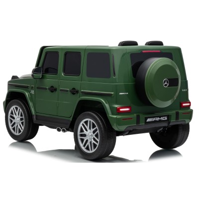 Mercedes G63 AMG 12V Auto Elettrica Bambini 2 Motori Telecomando Sedile in Pelle Cintura 5 Punti Ruote in Gomma Full Optional