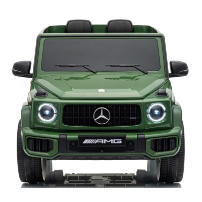 Mercedes G63 AMG 12V Auto Elettrica Bambini 2 Motori Telecomando Sedile in Pelle Cintura 5 Punti Ruote in Gomma Full Optional