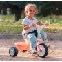 Smoby 7600740339 Triciclo Be Move rosa con asta sedile con cintura telaio in metallo ruota libera e pedali