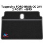 Sedile in Pelle Imbottito per Ford Bronco 24V con 2 Cinture di Sicurezza Indipendenti a 3 Punti + Tappetino Stilizzato