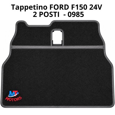 Sedile in Pelle Imbottito per Ford F150 24V con 2 Cinture di Sicurezza Indipendenti a 3 Punti + Tappetino Stilizzato