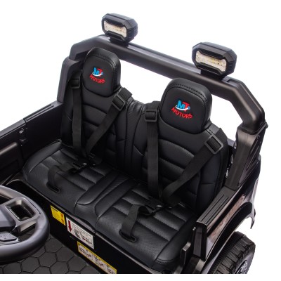 Sedile in Pelle Imbottito per Ford F150 24V con 2 Cinture di Sicurezza Indipendenti a 3 Punti + Tappetino Stilizzato