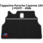 Sedile in Pelle Imbottito per Porsche Cayenne 24V con 2 Cinture Indipendenti a 3 Punti + Tappetino Stilizzato
