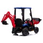 Trattore Cavalcabile Elettrico per Bambini JCB 24V Escavatore con Braccio Scavatore Bulldozer Retroescavatore 4 in 1