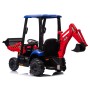 Trattore Cavalcabile Elettrico per Bambini JCB 24V Escavatore con Braccio Scavatore Bulldozer Retroescavatore 4 in 1