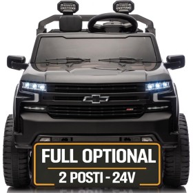 Macchina Elettrica Chevrolet Silverado ZR2 24V Maxi Fuoristrada 2 Posti per Bambini Telecomando Bluetooth Carico Massimo 60 Kg