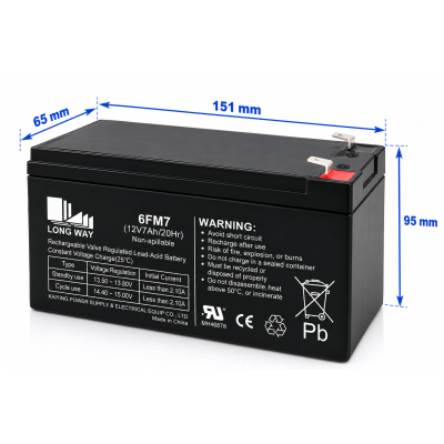 Batteria 12V 7Ah Ricaricabile al Piombo Sigillata Veicoli Elettrici per Bambini