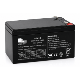 Mondial Toys Batteria al piombo ricaricabile alta capacita' da 12V 10Ah per veicoli elettrici per bambini