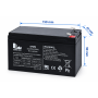 Batteria 12V - 9AH Ricaricabile al Piombo Sigillata Veicoli Elettrici per Bambini