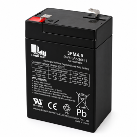 Batteria Ricaricabile 6V 4,5Ah AGM VRLA – Batteria al Piombo Sigillata per Auto Elettriche Bambini e Giocattoli Elettrici