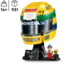 LEGO Editions 43024 Casco Ayrton Senna Merch da F1 Kit di Modellismo con Minifigure da Collezione