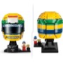 LEGO Editions 43024 Casco Ayrton Senna Merch da F1 Kit di Modellismo con Minifigure da Collezione