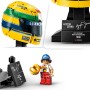 LEGO Editions 43024 Casco Ayrton Senna Merch da F1 Kit di Modellismo con Minifigure da Collezione