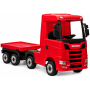 Camion Elettrico Scania 500R per Bambini 12V con Rimorchio Sedile in Pelle Telecomando Full Optional