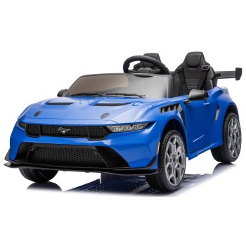 Ford Mustang GT 24V Auto Elettrica per Bambini 2 Posti con Telecomando Due Cinture a 3 Punti Luci LED Full Optional