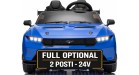 Ford Mustang GT 24V Auto Elettrica per Bambini 2 Posti con Telecomando Due Cinture a 3 Punti Luci LED Full Optional